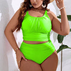Damen Zweiteiliges Bikini-Set mit hoch taillierter Hose und schickem Oberteil R&B