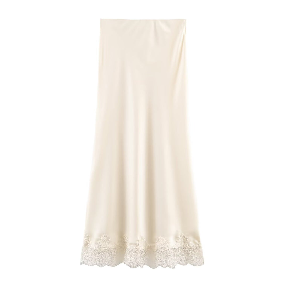 Damen elegantes Nachthemd mit zarter Spitzenverzierung R&B