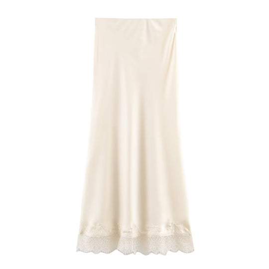 Damen elegantes Nachthemd mit zarter Spitzenverzierung R&B