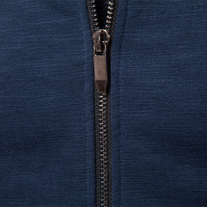 Herren Sportjacke mit modischem Stehkragen und elastischem Bund R&B