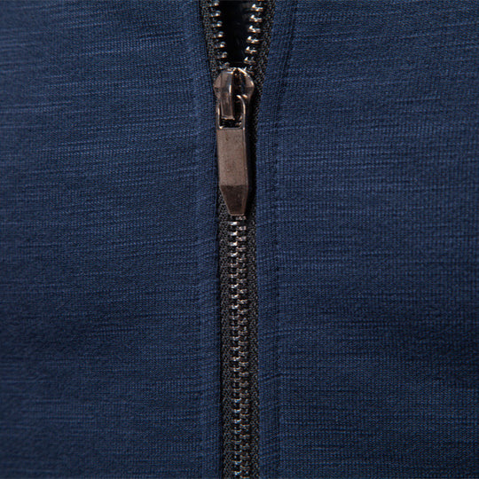 Herren Sportjacke mit modischem Stehkragen und elastischem Bund R&B
