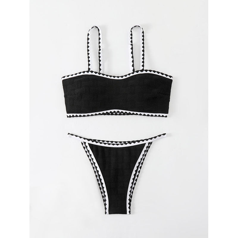 Damen Bikini-Set mit raffinierter Struktur und verstellbaren Trägern R&B