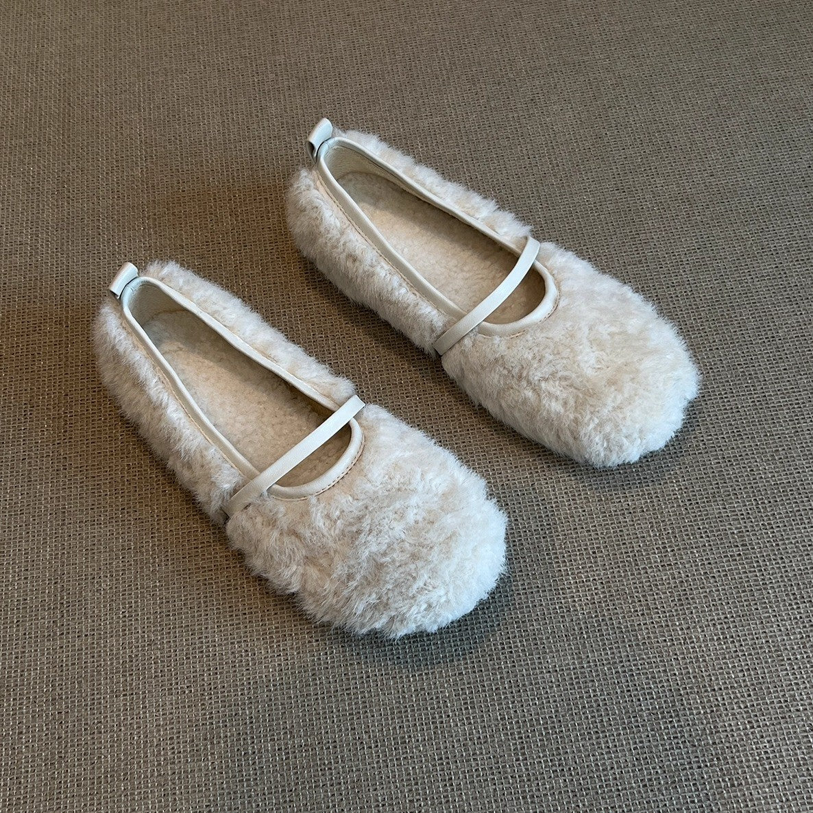 Damen Fleece Ballerinas R&B