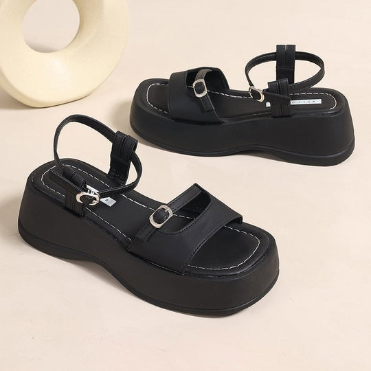 Damen Plattform-Sandalen mit modischem Riemendesign R&B