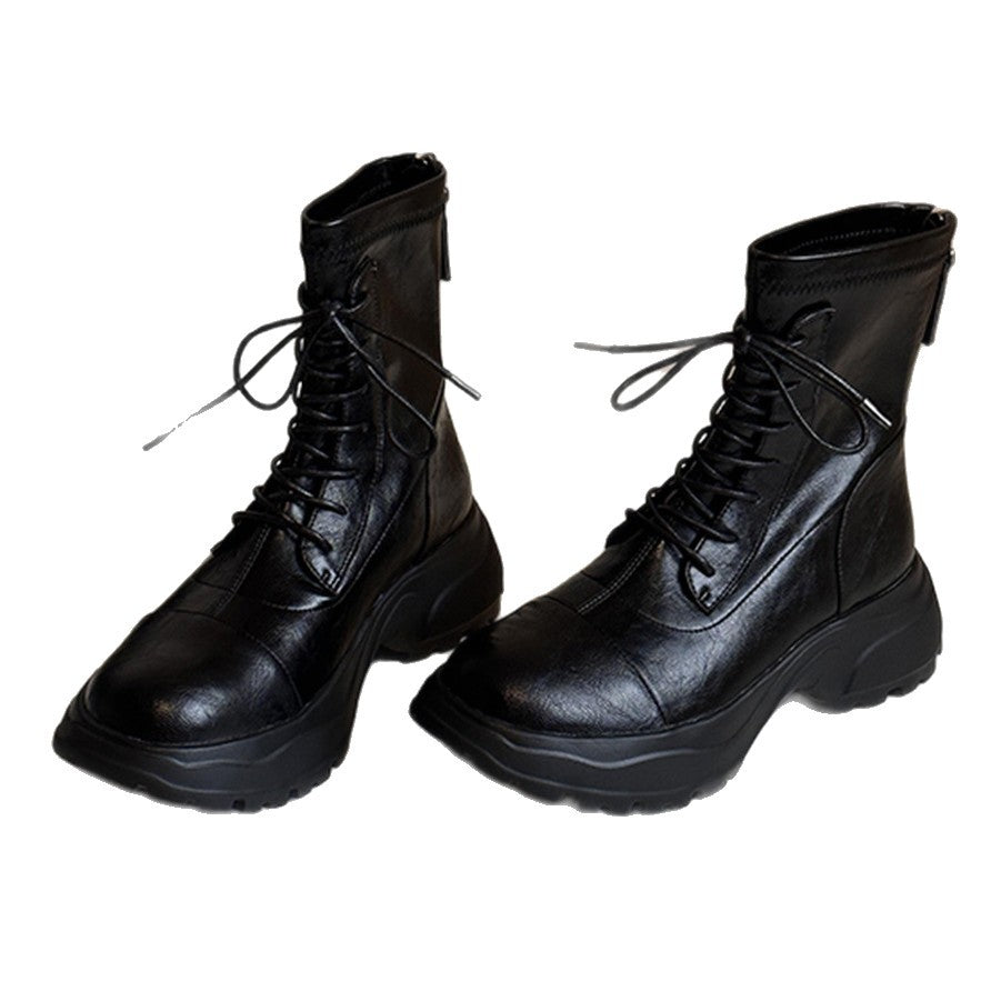 Damen Schnürstiefel mit rutschfester Sohle und probatem Reißverschluss R&B
