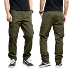 Herren Cargo-Hose mit vielseitigen Taschen und elastischem Bund R&B