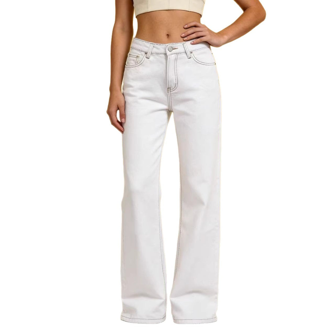 Damen Flared Jeans mit hohem Bund und eleganten Nahtdetails R&B