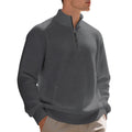 Herren sportlicher Pullover mit Reißverschluss und strukturierter Oberfläche R&B