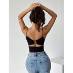 Damen Figurbetontes Spaghetti-Top mit leichtem Stretch R&B