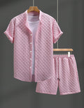 Damen lässiges Kurzarm Hemd und Shorts Set