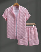 Damen lässiges Kurzarm Hemd und Shorts Set