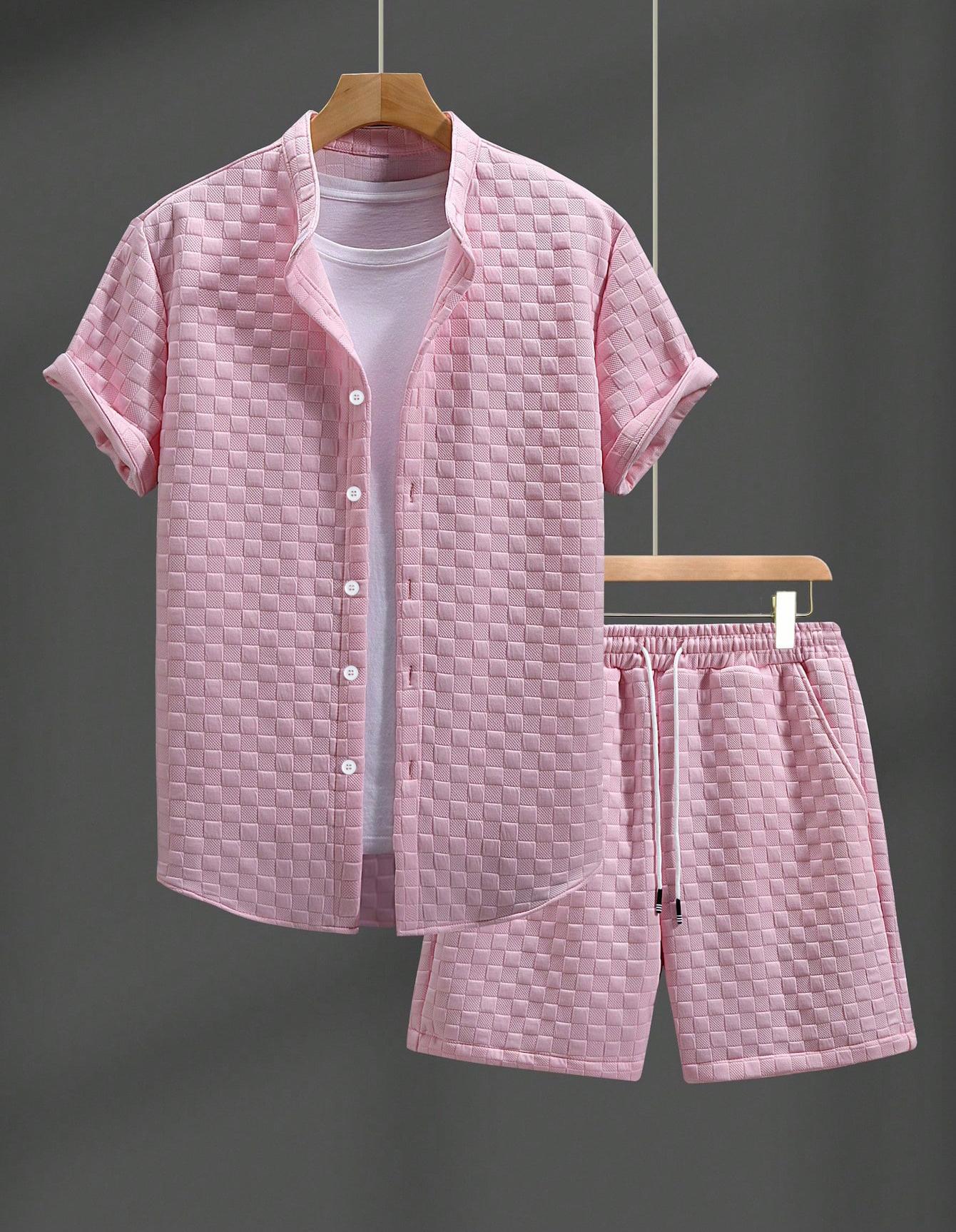 Damen lässiges Kurzarm Hemd und Shorts Set