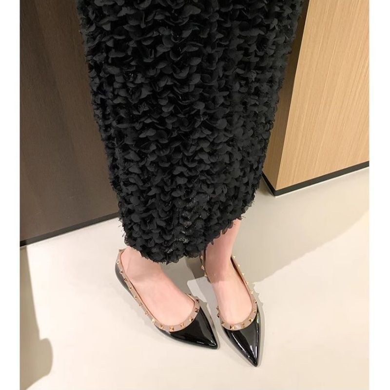 Damen elegante spitze Ballerinas mit glamourösen Verzierungen R&B