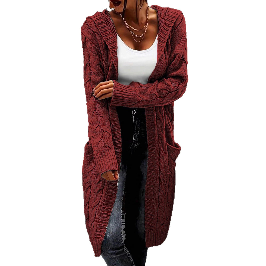 Damen Grobstrickcardigan mit praktischen Taschen und eleganten Zopfdetails R&B