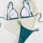 Damen Triangel-Bikini-Set mit raffinierten Schmuckakzenten R&B