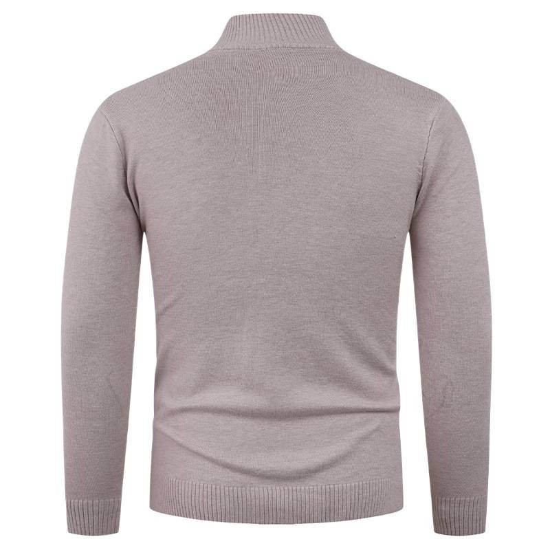 Herren Strukturierter Pullover mit ZIP-Kragen R&B