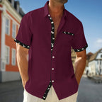 Herren Kurzarmhemd R&B