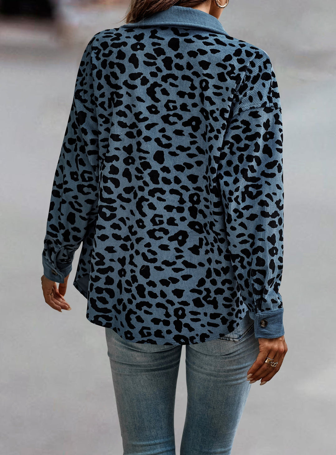 R&B | Of You Leopard Corduroy Shacket