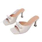 Damen Elegante Sandaletten mit verspieltem Schleifen-Design R&B