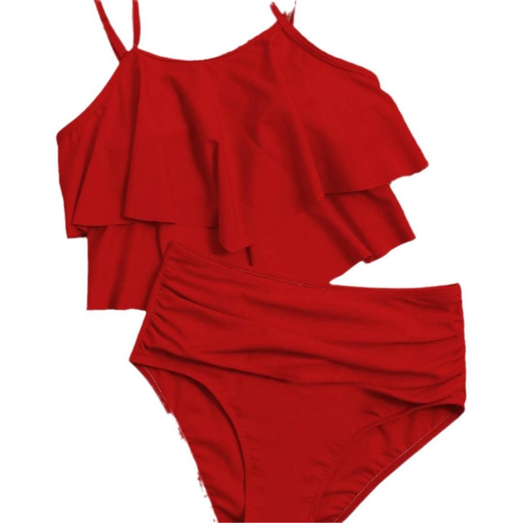 Damen Bikini-Set mit voluminösem Rüschendesign R&B
