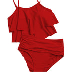 Damen Bikini-Set mit voluminösem Rüschendesign R&B