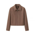 Damen modische Kurzjacke mit Stehkragen R&B