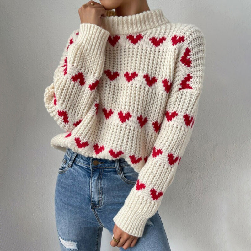 R&B | Herzstrickpullover Mit Romantischem Stil