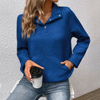 Damen Pullover mit strukturiertem Design und Kapuze R&B