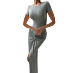 Damen Elegantes Maxi-Kleid mit schmeichelndem Knotendetail R&B