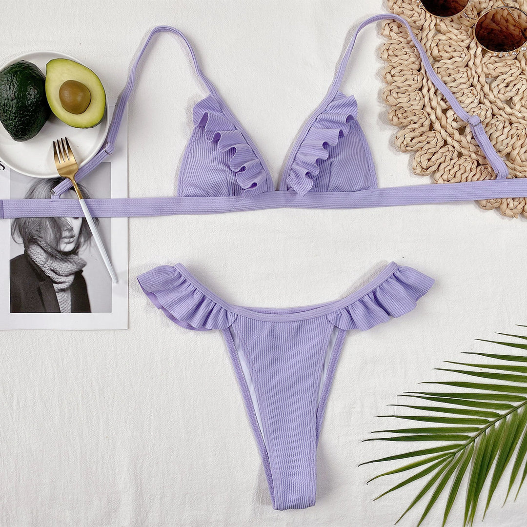 Damen Bikiniset mit voluminösen Rüschendetails R&B
