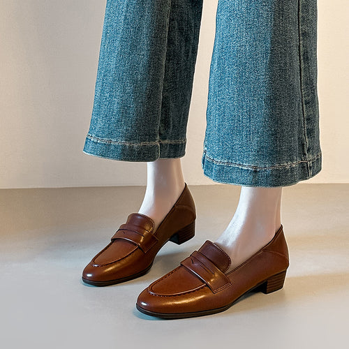 Damen Elegante Ledermokassins R&B