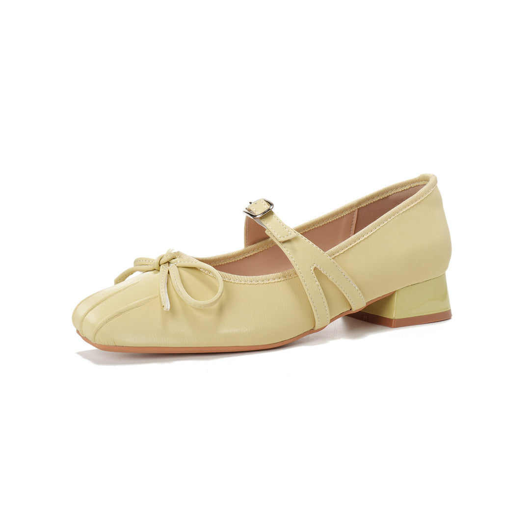 Damen Ballerinas mit dekorativem Riemchen und komfortablem Blockabsatz R&B