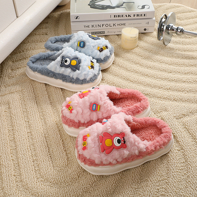 Damen Hausschuhe mit tierischem Motiv und flauschigem Futter