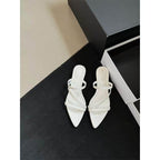Damen elegante Slingback Sandalen mit v-förmiger Zehenpartie R&B