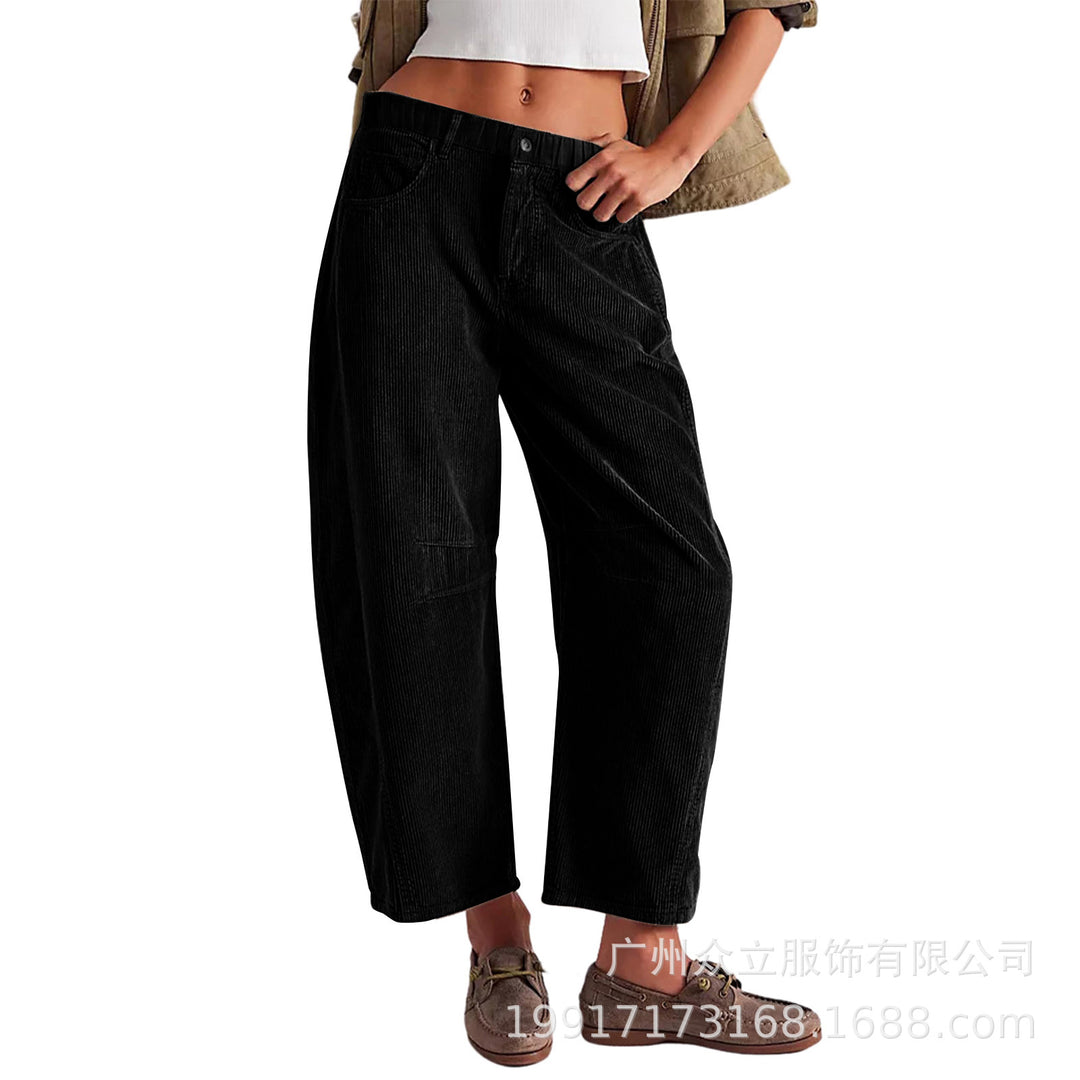 Damen Bequeme und stylische Palazzo-Hosen mit seitlichen Taschen R&B