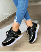 Damen Sportliche Sneakers mit Glitzer-Akzenten R&B