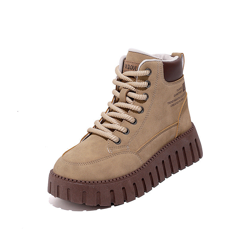 Damen High-Top Sneakers mit dicker Gummisohle und trendigem Obermaterial R&B