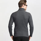 Herren Rollkragenpullover aus hochwertigem Strickmaterial mit Rippstruktur R&B