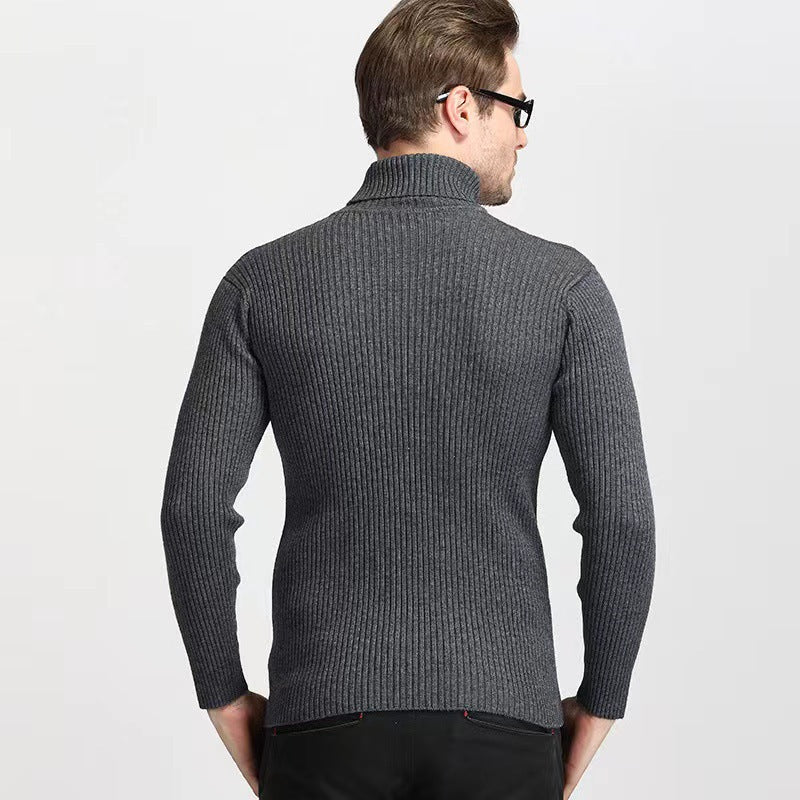 Herren Rollkragenpullover aus hochwertigem Strickmaterial mit Rippstruktur R&B