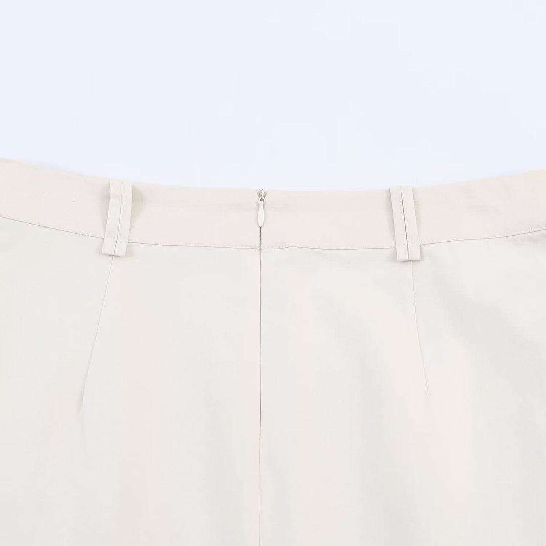 Damen eleganter Bleistiftrock mit transparentem Spitzenabschluss R&B
