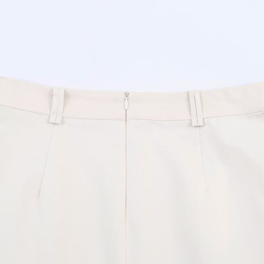 Damen eleganter Bleistiftrock mit transparentem Spitzenabschluss R&B