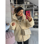 Damen Flauschige Teddyjacke R&B