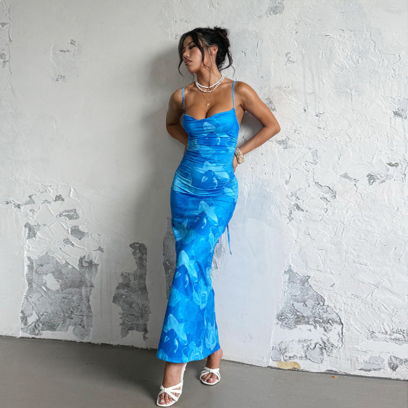 Damen Figuroptimiertes Maxikleid mit floralem Design R&B