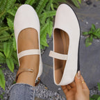 Damen Ballerinas mit verstellbarem Riemen und komfortablem Fußbett R&B