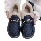 Damen Komfortable Warmfutter Slipper mit luxuriösem Design R&B