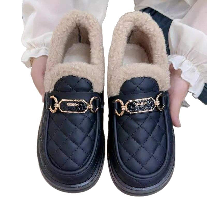 Damen Komfortable Warmfutter Slipper mit luxuriösem Design R&B