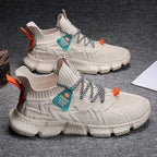 Damen Sportliche High-Performance Sneakers mit elastischem Strick-Material und leichtem Sohlenprofil R&B