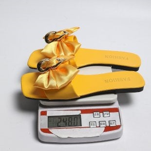 Damen eleganten und bequemen Riemchensandalen mit modischer Schleifenverzierung R&B