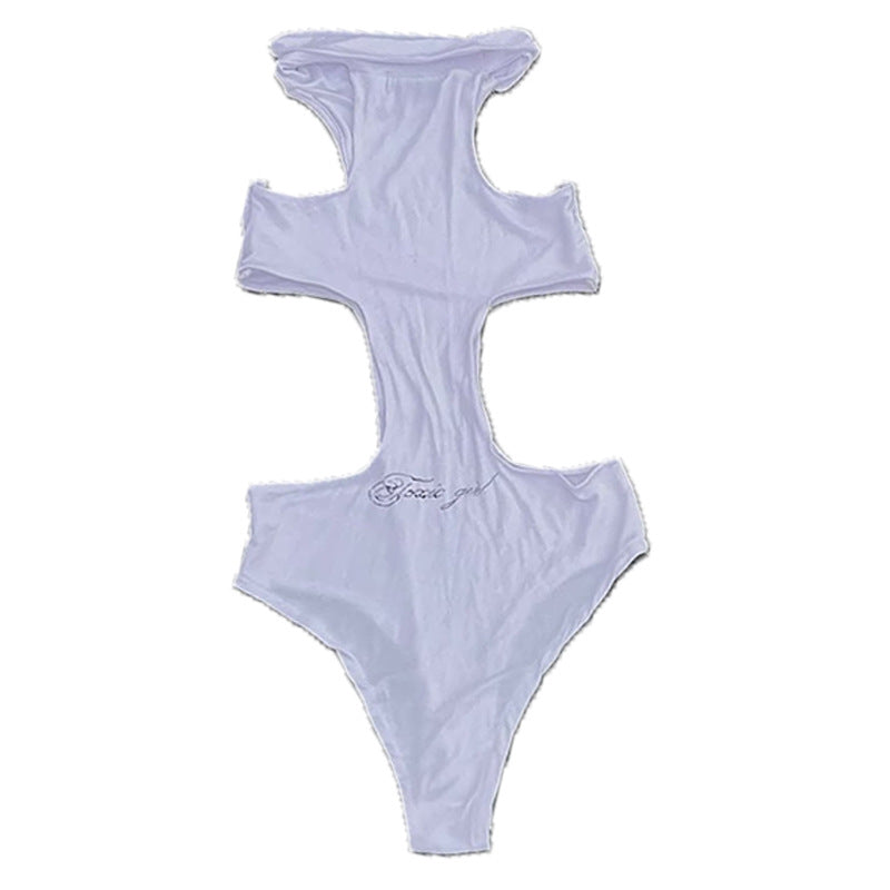 Damen Einteiler mit Kapuze und seitlichem Cut-Out R&B