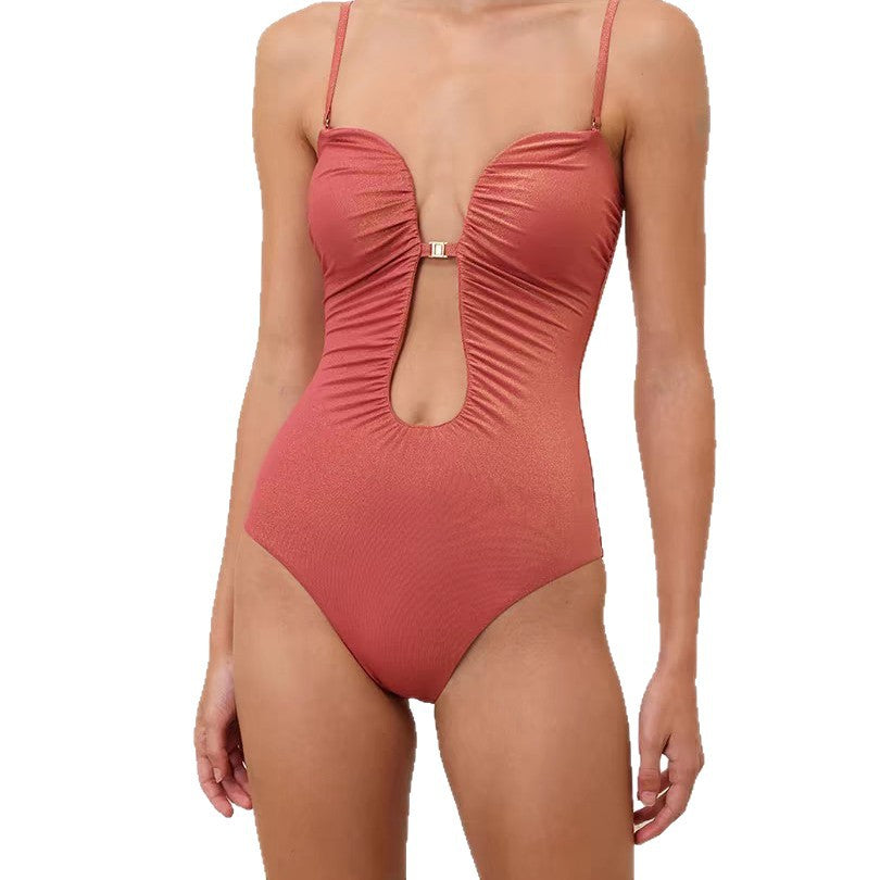 Damen eleganter Einteiler-Badeanzug mit cut-out Details R&B